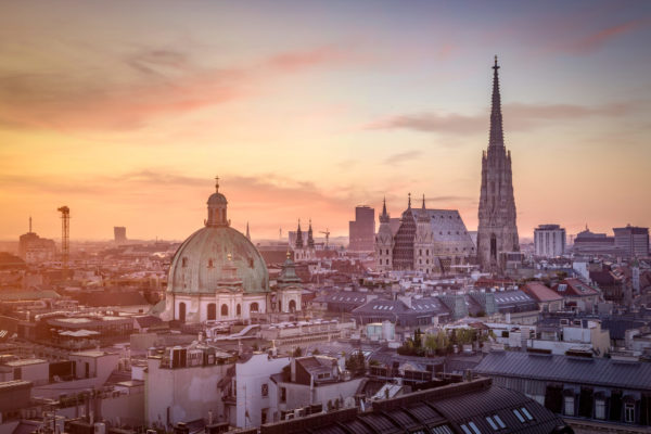 Vienna Skyline with St. Stephen's Cathedral, Vienna, Austria Vienna Skyline with St. Stephen's Cathedral, Vienna, Austria